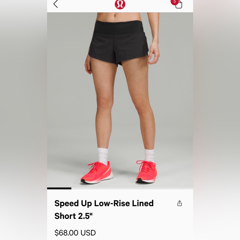Lululemon Athletica Speed Up Shorts